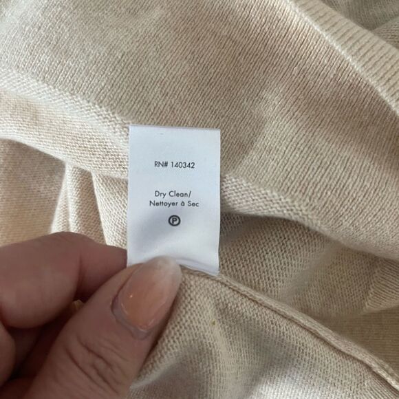 Elizabeth & James Freja Wool-Blend Flutter-Sleeve Sweater in Champagne - Picture 13 of 15